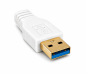 Preview: Kábel USB 3.0 zo zástrčky A na zástrčku micro B 3.0, pozlátené kontakty, biely, 2,00 m, blister DINIC